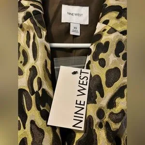 Nine West Jackets Coats Nine West Kohls Leopard Print Blazer Size Xs Nwt Poshmark